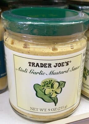 TRADER JOE'S, AIOLI GARLIC MUSTARD SAUCE