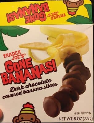 TRADER JOE'S, CHOCOLATE COVERED BANANA SLICES