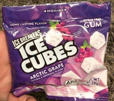 ARCTIC GRAPE ICE CUBES SUGAR FREE GUM, ARCTIC GRAPE