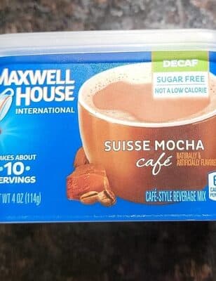 DECAF SUISSE MOCHA CAFE-STYLE BEVERAGE MIX, SUISSE MOCHA