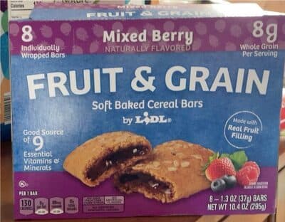 MIXED BERRY FRUIT & GRAIN SOFT BAKED CEREAL BARS, MIXED BERRY