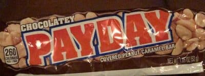 0CHOCOLATEY COVERED PEANUT CARAMEL BAR, CHOCOLATEY