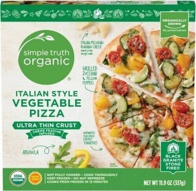 ITALIAN STYLE VEGETABLE ULTRA THIN CRUST PIZZA, ITALIAN STYLE VEGETABLE