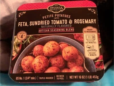PETITE POTATOES WITH FETA, SUNDRIED TOMATO & ROSEMARY FLAVORED ARTISAN SEASONING BLEND, FETA, SUNDRIED TOMATO & ROSEMARY