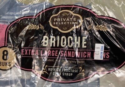 BRIOCHE EXTRA LARGE SANDWICH BUNS, BRIOCHE