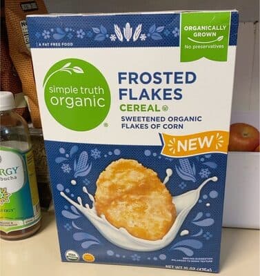 FROSTED FLAKES SWEETENED FLAKES OF CORN CEREAL, FROSTED FLAKES