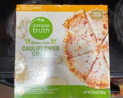 4 CHEESE CAULIFLOWER WITH MOZZARELLA, FONTINA. PARMESAN & ROMANO CHEESES ON A THIN & CRISPY CRUST PIZZA, 4 CHEESE CAULIFLOWER