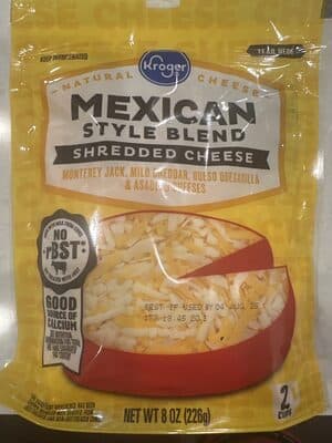 KROGER, MEXICAN STYLE BLEND FINELY SHREDDED CHEESE