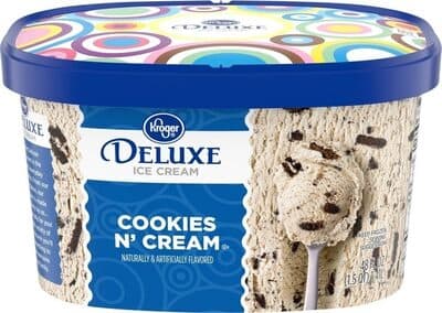 KROGER, DELUXE ICE CREAM, FUN MUNCH COOKIES N' CREAM