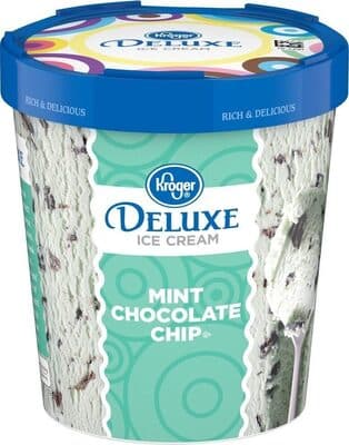 KROGER, DELUXE ICE CREAM, MINT CHOCOLATE CHIP