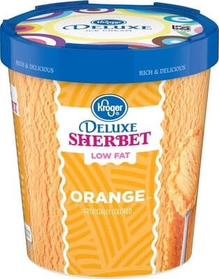 KROGER, DELUXE SHERBET, ORANGE