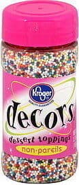 KROGER, NON-PAREILS DESSERT TOPPINGS