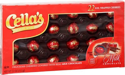 DELICIOUS CHERRIES COVERED WITH REAL MILK CHOCOLATE