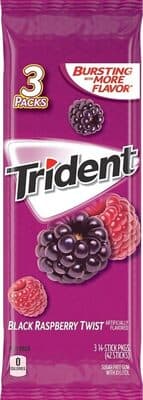 TRIDENT GUM BLACK RASPBERRY TWIST SUGAR FREE1X3 PK