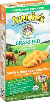 Annie's Organic Grass Fed Shells & Real Aged Cheddar Mac & Cheese