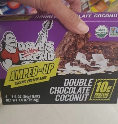 DOUBLE CHOCOLATE COCONUT ORGANIC PROTEIN BARS, DOUBLE CHOCOLATE COCONUT
