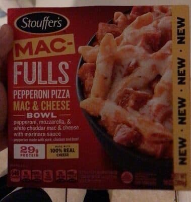 PEPPERONI PIZZA MAC & CHEESE PEPPERONI, MOZZARELLA, & WHITE CHEDDAR MAC & CHEESE WITH MARINARA SAUCE BOWL, PEPPERONI PIZZA MAC & CHEESE