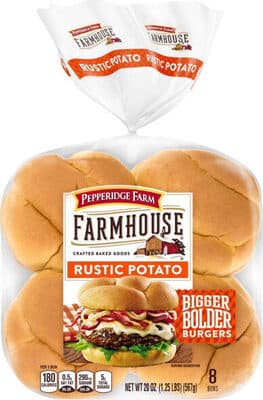 RUSTIC POTATO BIGGER BOLDER BURGERS BUNS, RUSTIC POTATO