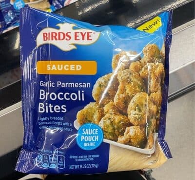 SAUCED GARLIC PARMESAN BROCCOLI BITES, SAUCED