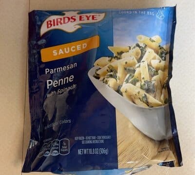 LIGHTLY SAUCED PENNE WITH SPINACH & PARMESAN SAUCE, SPINACH & PARMESAN SAUCE