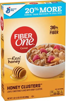 LIGHTLY SWEETENED FLAKES WITH HONEY CLUSTERS CEREAL, HONEY CLUSTERS