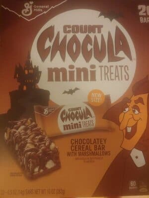 CHOCOLATEY CEREAL WITH MARSHMALLOWS MINI TREATS BARS, CHOCOLATEY WITH MARSHMALLOWS