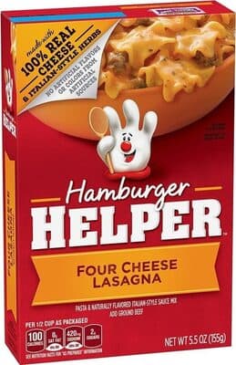 Four Cheese Lasagna Hamburger Helper