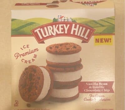 VANILLA BEAN & DOUBLE CHOCOLATE CHIP ICE CREAM COOKIE SANDWICHES, VANILLA BEAN & DOUBLE CHOCOLATE CHIP
