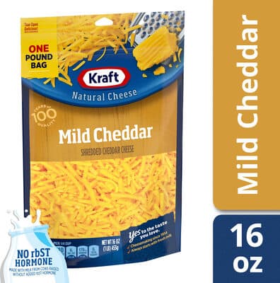 MILD CHEDDAR SHREDDED NATURAL CHEESE, MILD CHEDDAR