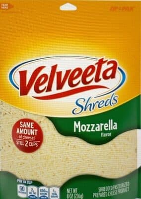 MOZZARELLA FLAVOR SHREDDED PASTEURIZED RECIPE CHEESE PRODUCT, MOZZARELLA