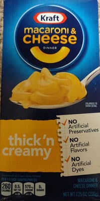 THICK'N CREAMY MACARONI & CHEESE DINNER, THICK'N CREAMY