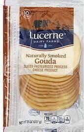 SMOKED PASTEURIZED PROCESSED GOUDA CHEESE PRODUCT SLICED
