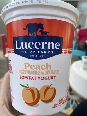 PEACH LOWFAT YOGURT, PEACH