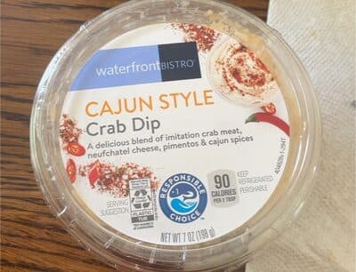 CAJUN STYLE BLEND OF IMITATION CRAB MEAT, NEUFCHATEL CHEESE, PIMENTOS & CAJUN SPICES CRAB DIP, CAJUN STYLE