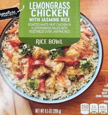 ROASTED WHITE MEAT CHICKEN IN A LEMONGRASS SAUCE WITH VEGETABLES OVER JASMINE RICE BOWL, LEMONGRASS CHICKEN WITH JASMINE RICE