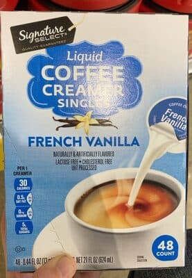 FRENCH VANILLA SINGLES LIQUID COFFEE CREAMER, FRENCH VANILLA
