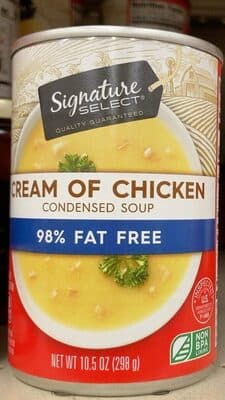 Product image of 98% FAT FREE CREAM OF CHICKEN CONDENSED SOUP, CREAM OF CHICKEN