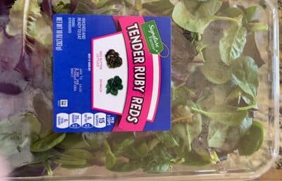 RED BUTTER LETTUCE, SPINACH