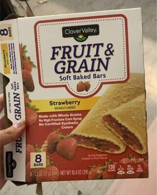 STRAWBERRY FRUIT & GRAIN SOFT BAKED BARS, STRAWBERRY
