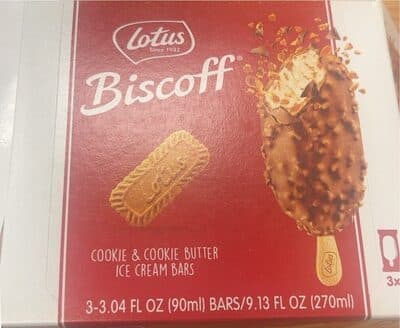 COOKIE & COOKIE BUTTER ICE CREAM BARS, COOKIE & COOKIE BUTTER