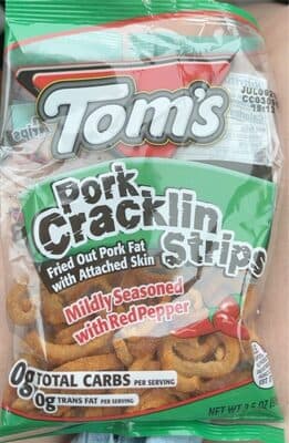 TOM'S, PORK CRACKLIN STRIPS
