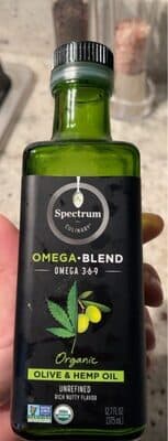 OMEGA 3-6-9 BLEND UNREFINED OLIVE & HEMP OIL
