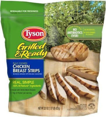 TYSON, GRILLED & READY CHICKEN BREAST STRIPS