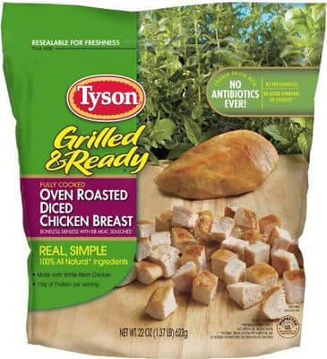 OVEN ROASTED DICED CHICKEN BREAST FULLY COOKED BONELESS SKINLESS WITH RIB MEAT, SEASONED, OVEN ROASTED