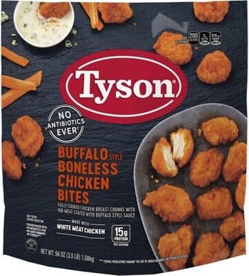 BUFFALO STYLE BONELESS CHICKEN BITES, BUFFALO STYLE