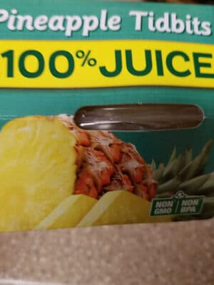 PINEAPPLE TIDBITS IN 100% JUICE, PINEAPPLE TIDBITS