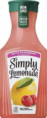 Simply Lemonade w/ Raspberry Bottle, 52 fl oz