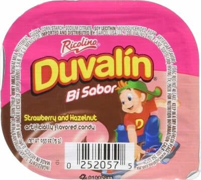 STRAWBERRY AND HAZELNUT ARTIFICIALLY FLAVORED CANDY