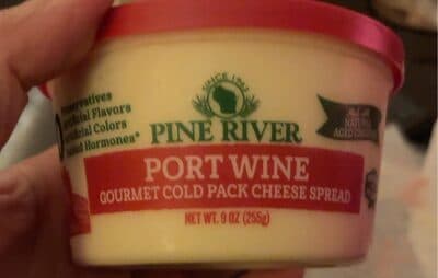 PORT WINE GOURMET COLD PACK CHEESE SPREAD, PORT WINE