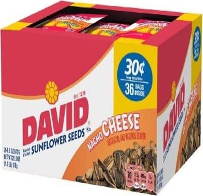 DAVID Nacho Sunflower Seeds, 0.8 OZ